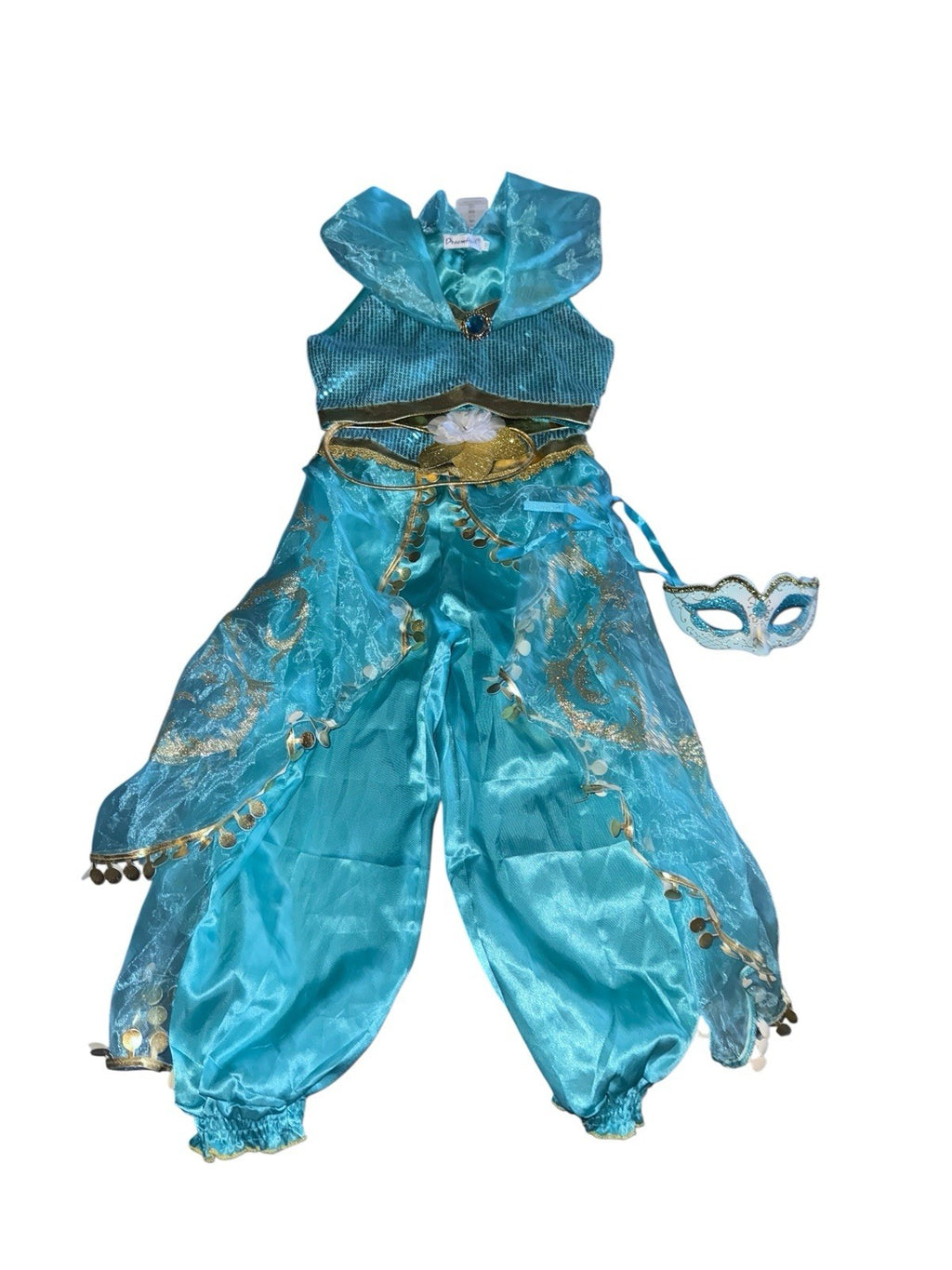 Disney Aladdin Princess Jasmine Costume 7-8 Blue Top And Bottom