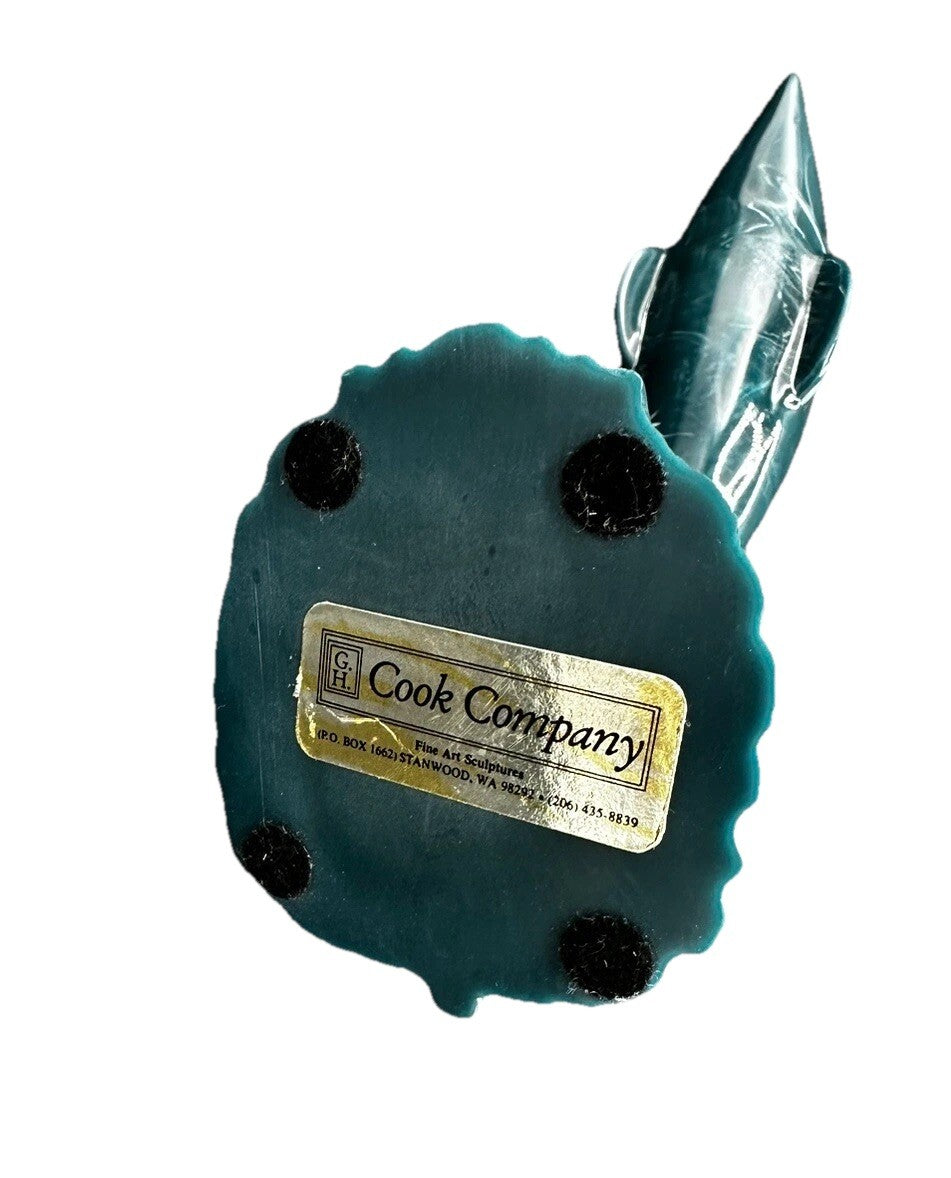 Dolphin Sculpture Cultured G.H. Cook Company Marble Fine Art Sculpture USA