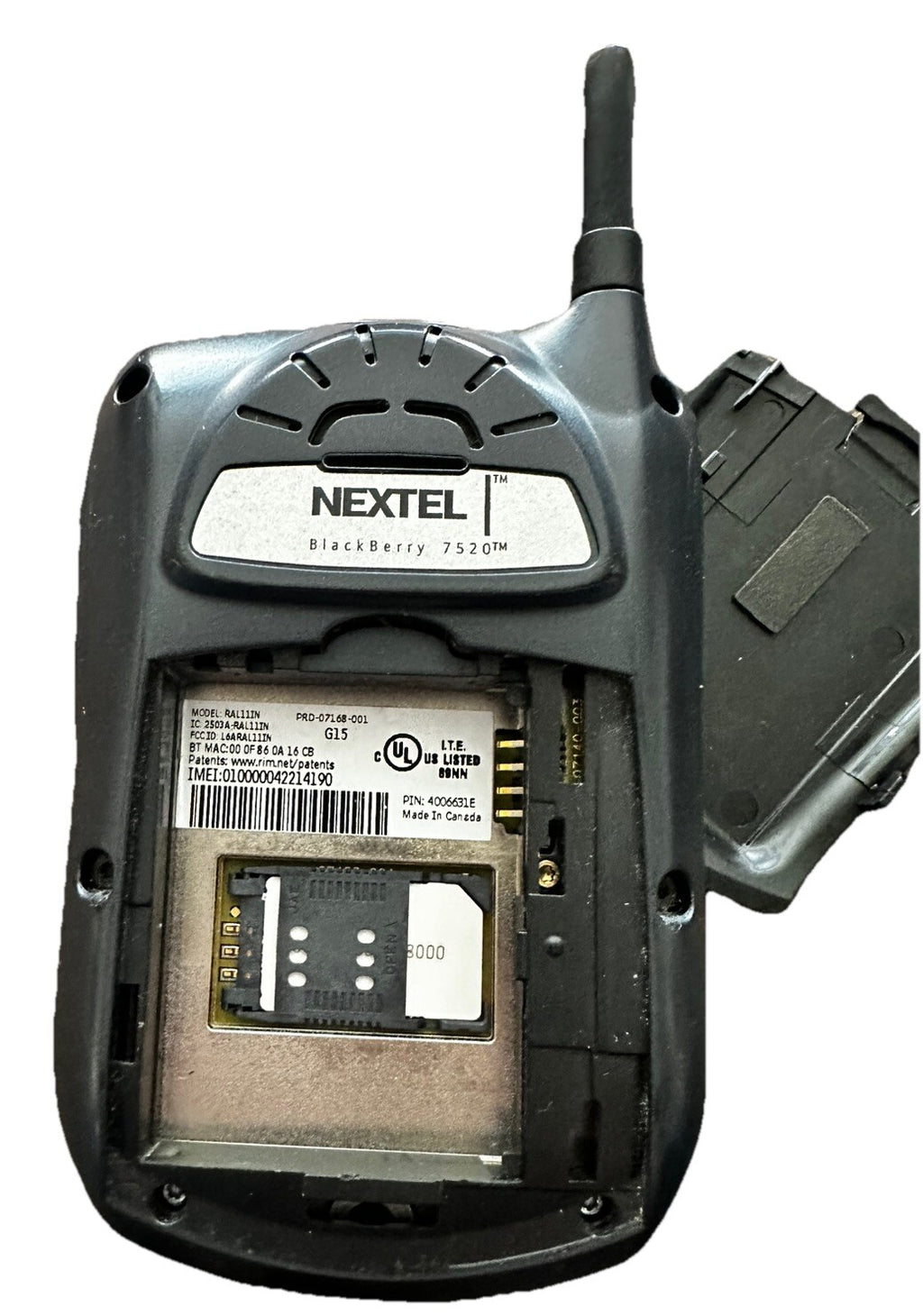 Cell Phones BlackBerry Nextel 7520 w Base/With Charger No Adapter (2)