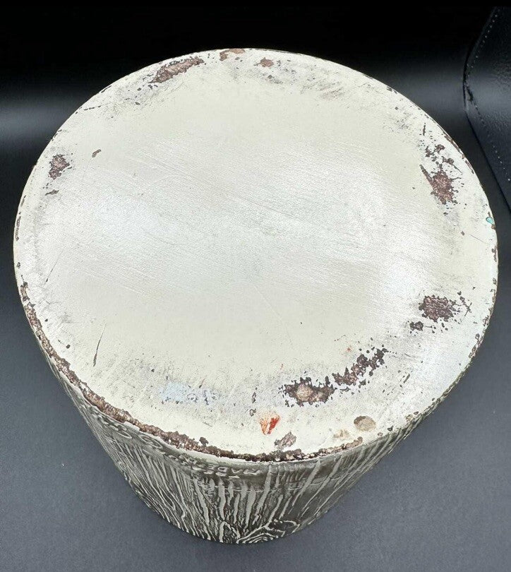 Cookie Jar Treasure Craft Yellow Green Apple Woodgrain 10” Vintage