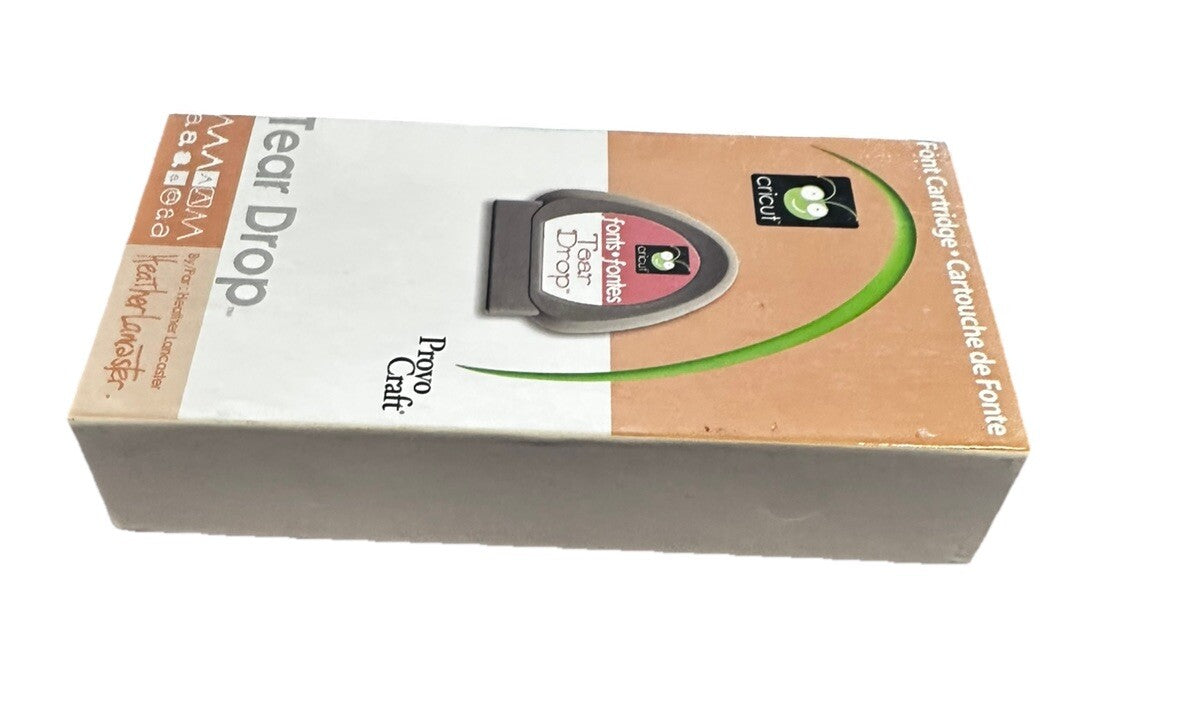 Cricut Tear Drop Alphabet Number Font Cartridge Preowned