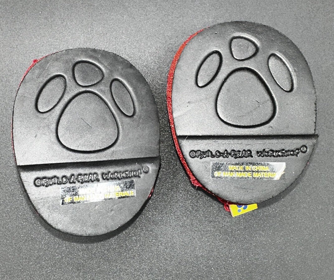 Build-A-Bear Red Glitter Dress Shoes Preowned