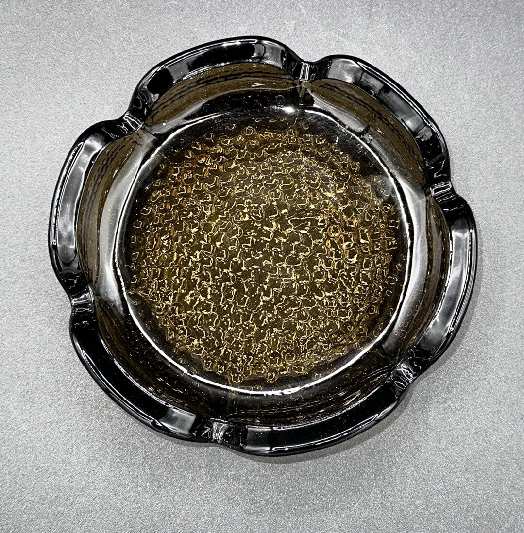 Ashtray/Trinket bowl 5" x  1" Cigar Anchor Hocking Brown Vintage