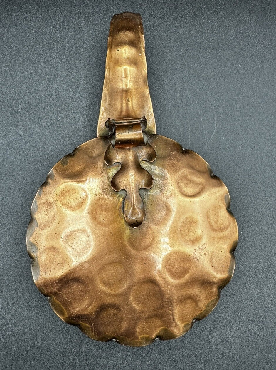 Crumb Catcher Gregorian Silent Butler Flip Top Solid Copper Vintage