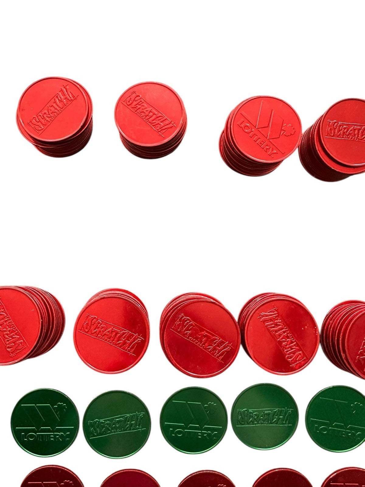 Coin Scratchers Washington State Lottery Lot 160 Red, 6 Green Preowned