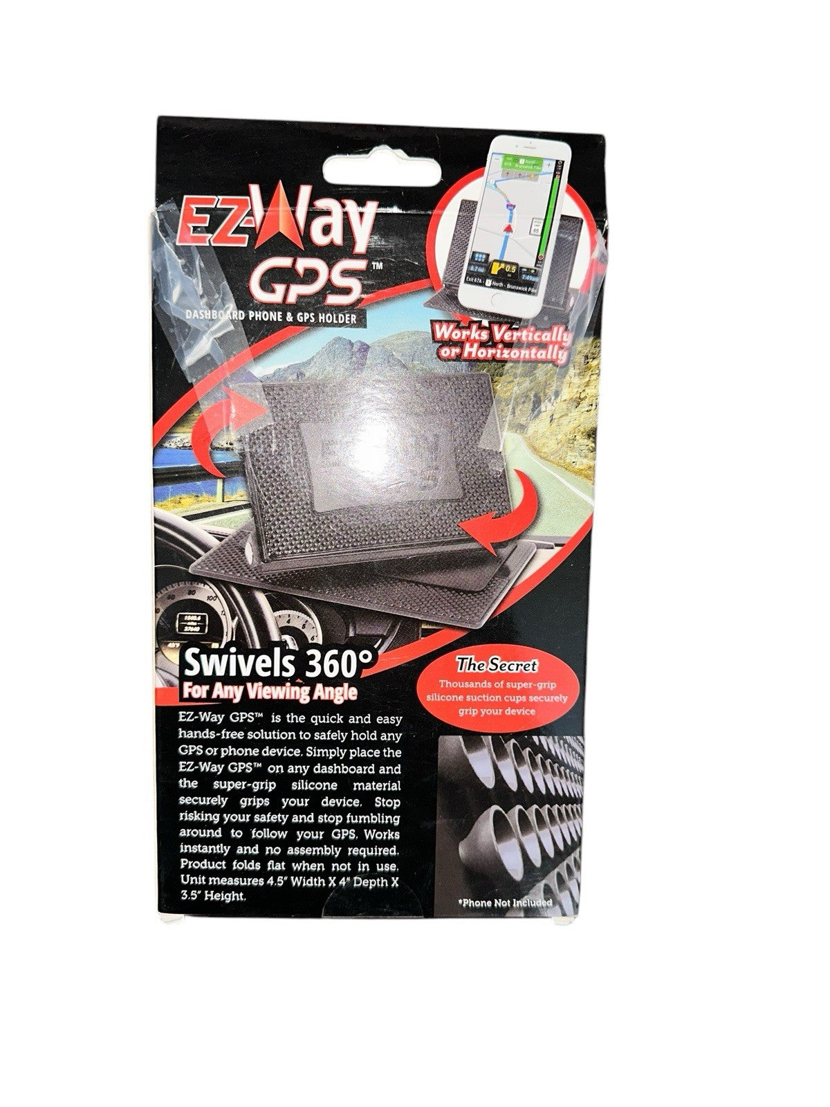 New GPS Dashboard Phone GPS Holder Clip Attachment Mount As Seen on TV EZ Way