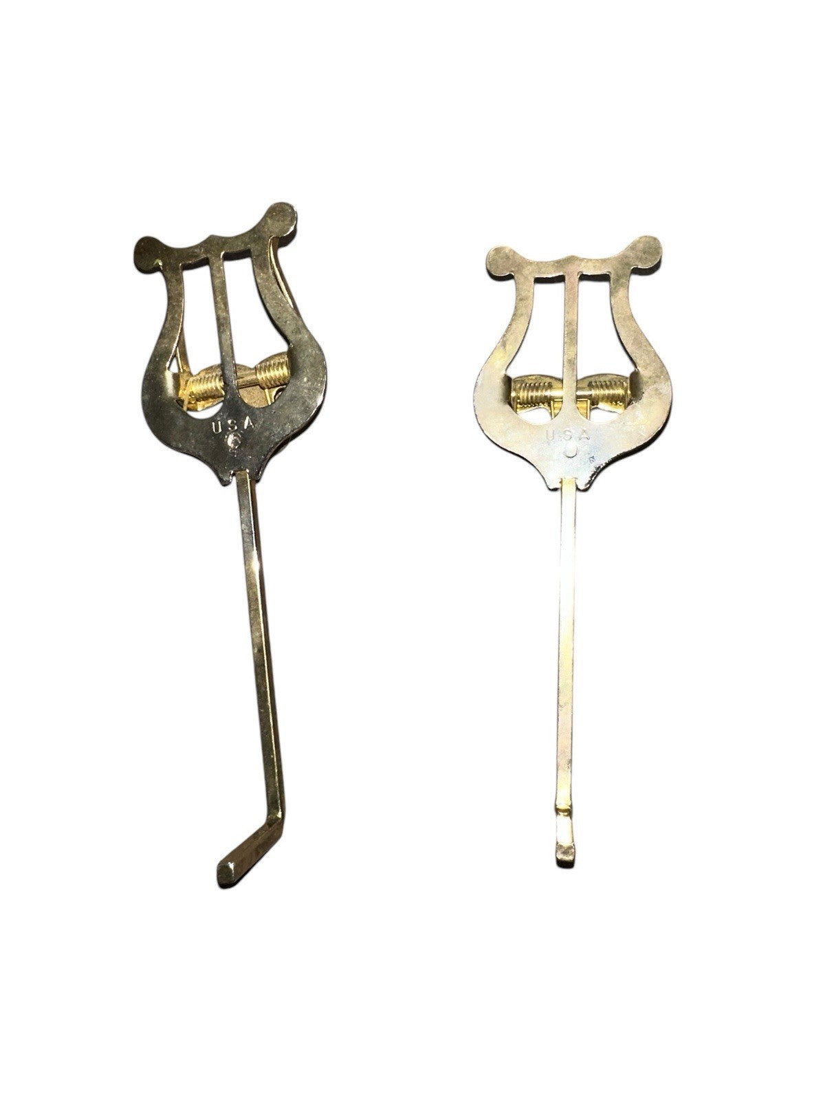 Clips Curved Shank Trumpet Music Sheet Brass (2) Vintage