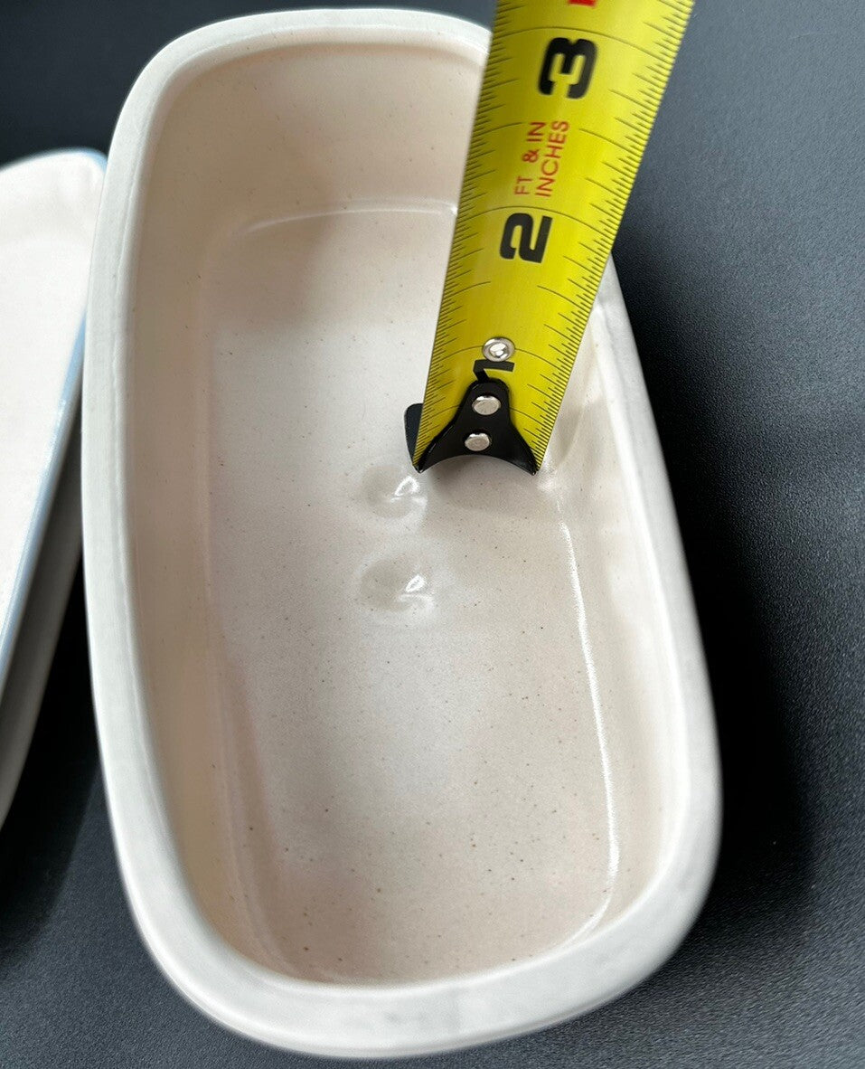 Butter Dish Heartland International Stoneware Covered Chicken Farm Scene Vintage