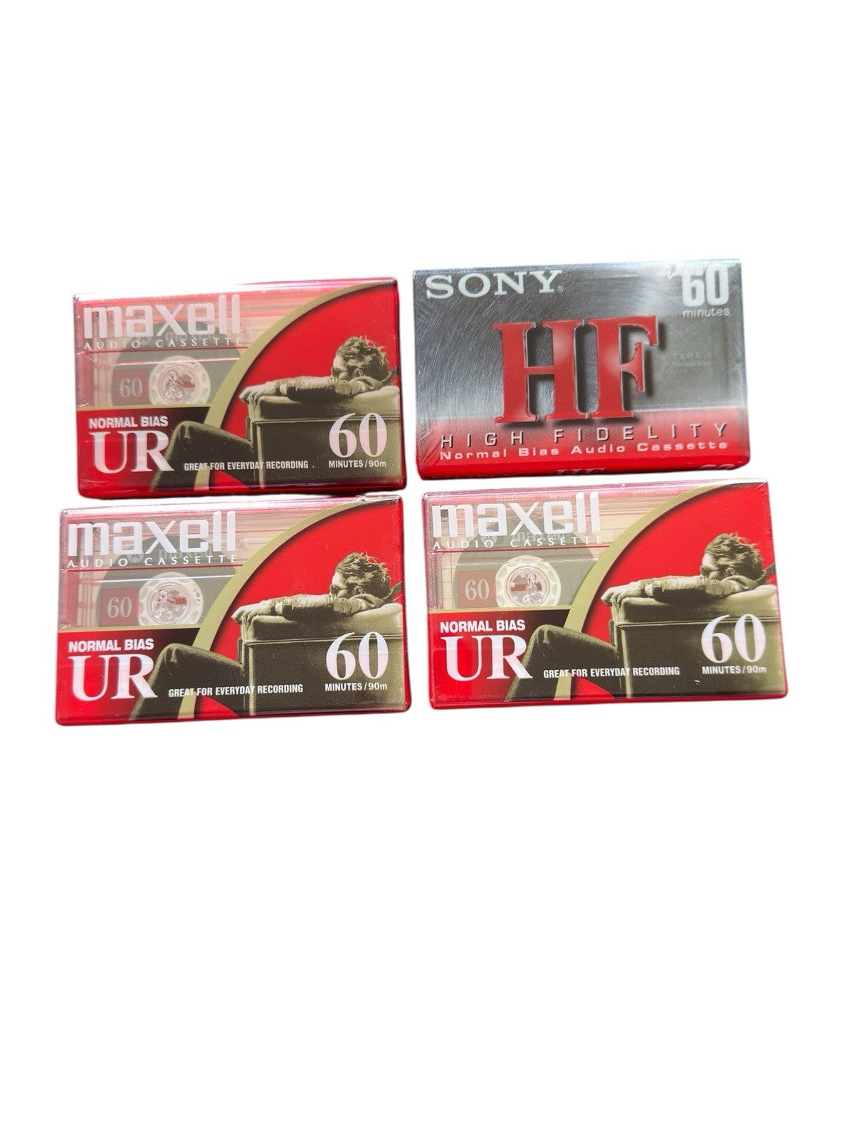 Cassette Maxwell Audio Recording Tapes UR 60 Factory Sealed 4 Piece Lot New