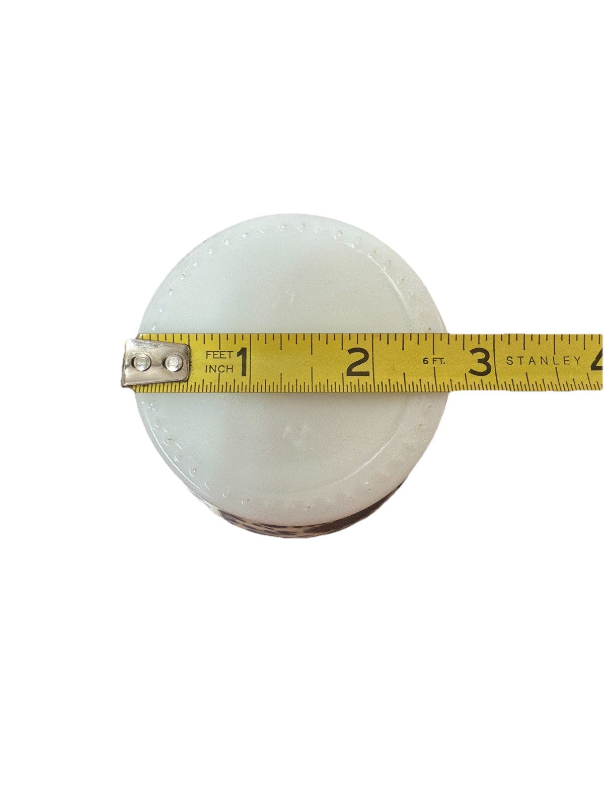 Amarena Fabbri Milk Glass Jar "Empty" Cherries Blue White Floral 5.25" H Italy