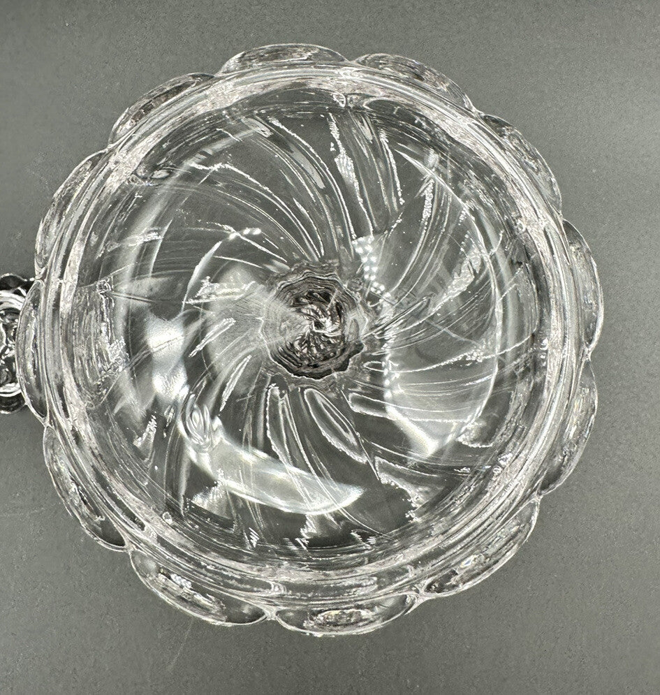 Candlesticks 7” Wedding Decor EUC(2) Fostiora Colony Heavy Swirl Crystal