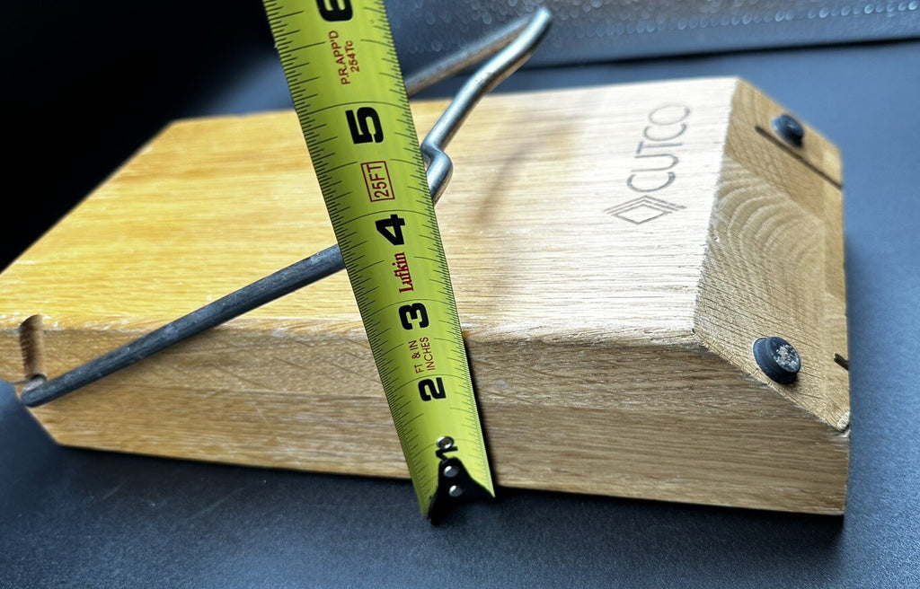 Cutco Space Saver Knife Block 5-Slot Wood Honey Oak Foldable Metal Bar