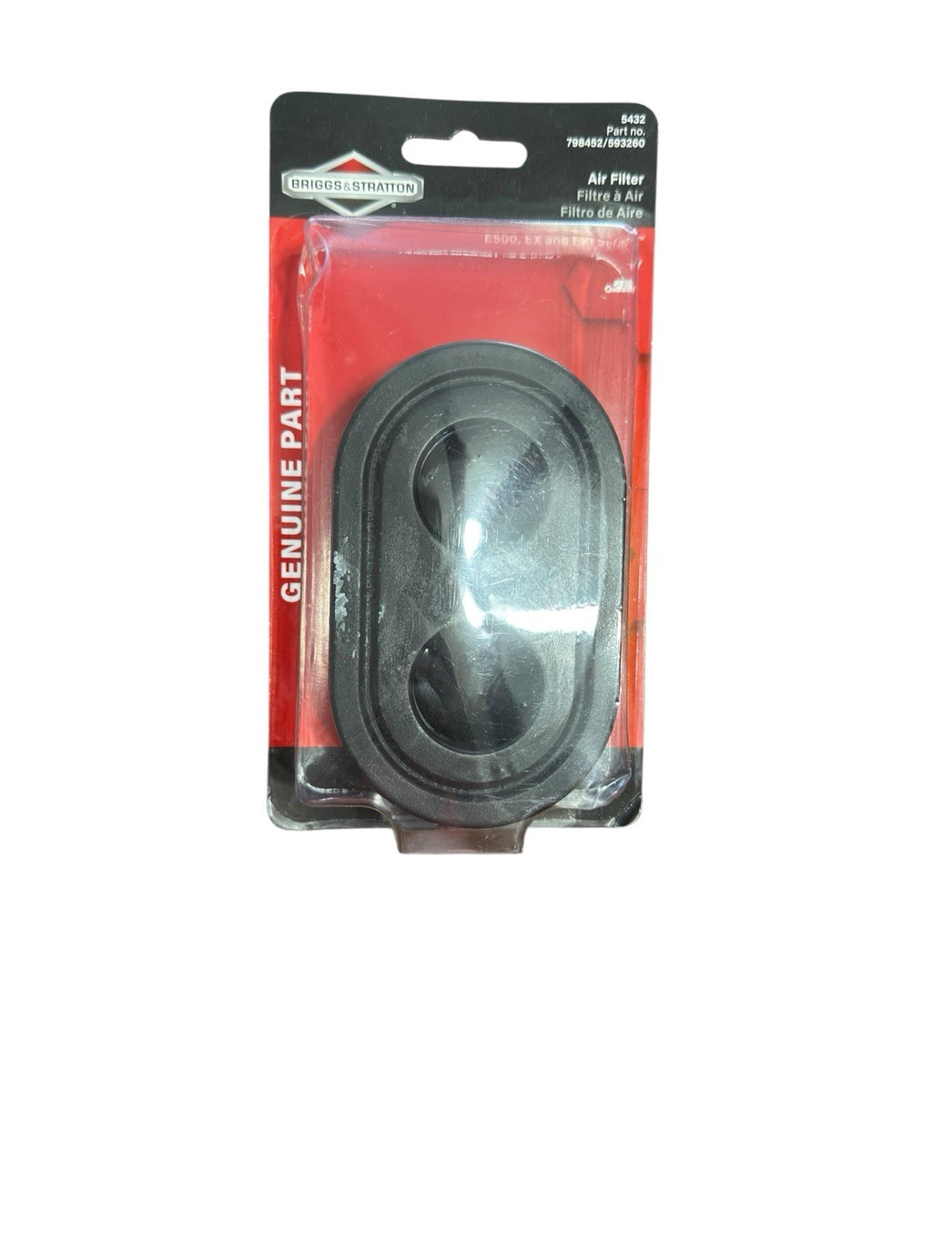 Air Filter Briggs & Stratton Genuine 5432 E550, 550EX & EXi Part # 798452/593260