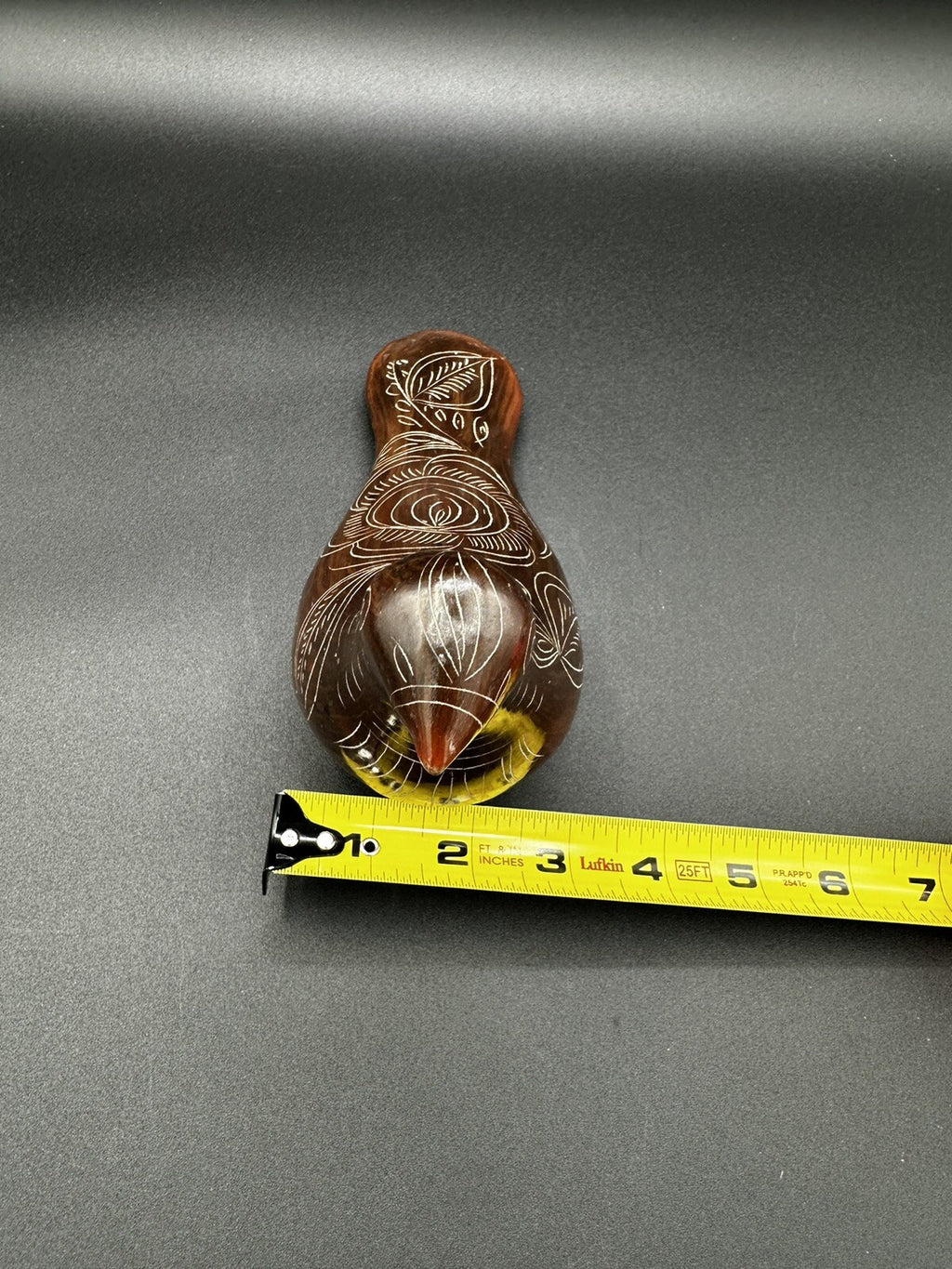 Art Pottery Dove Tonala Monochrome in Brown Mexican Folk