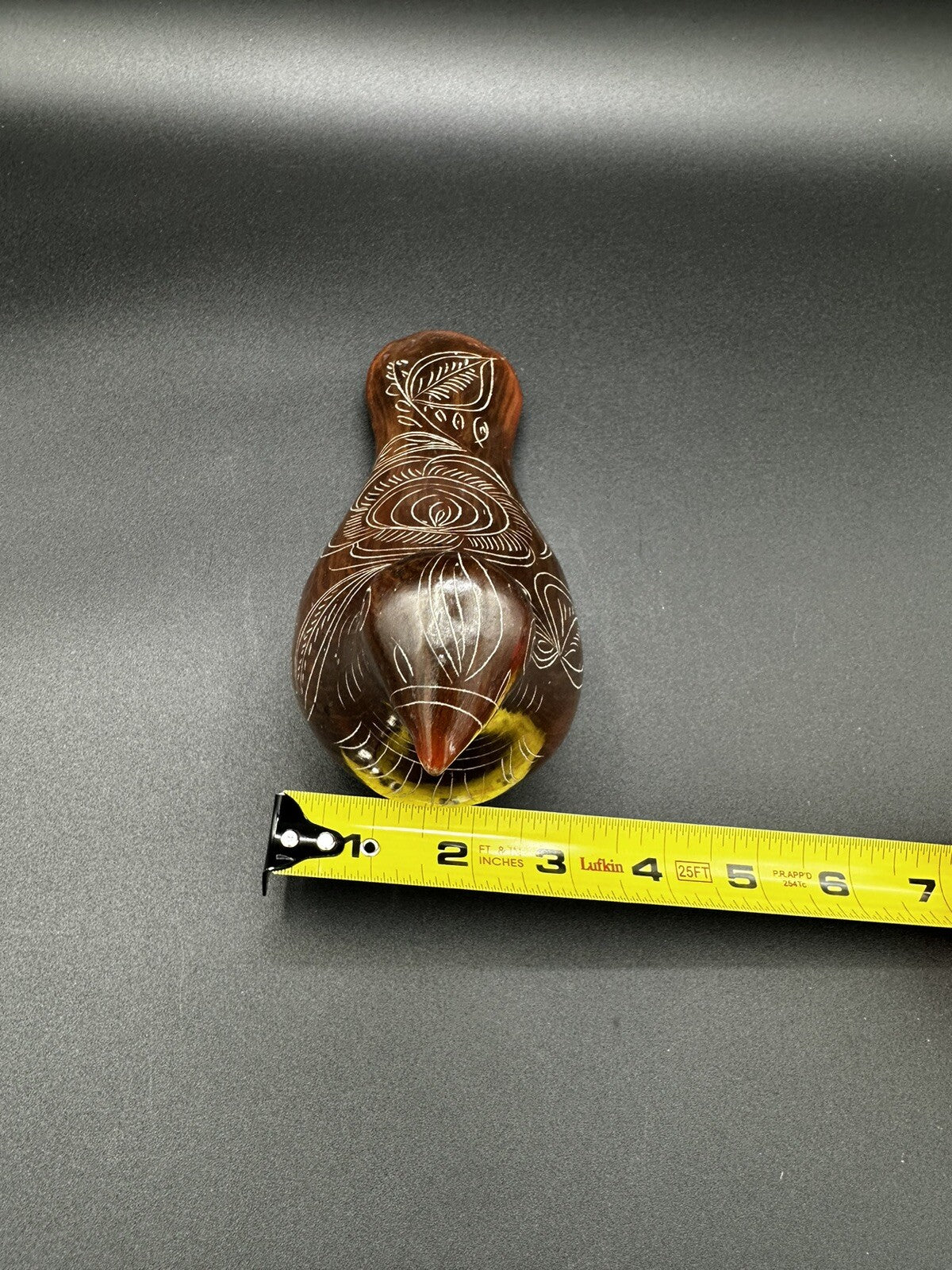 Art Pottery Dove Tonala Monochrome in Brown Mexican Folk