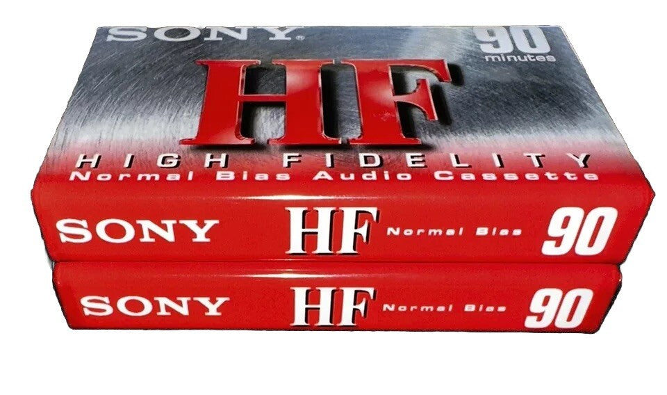 Cassettes 90 minutes Recordable (2) Sealed Sony HF Sealed Blank Audio New
