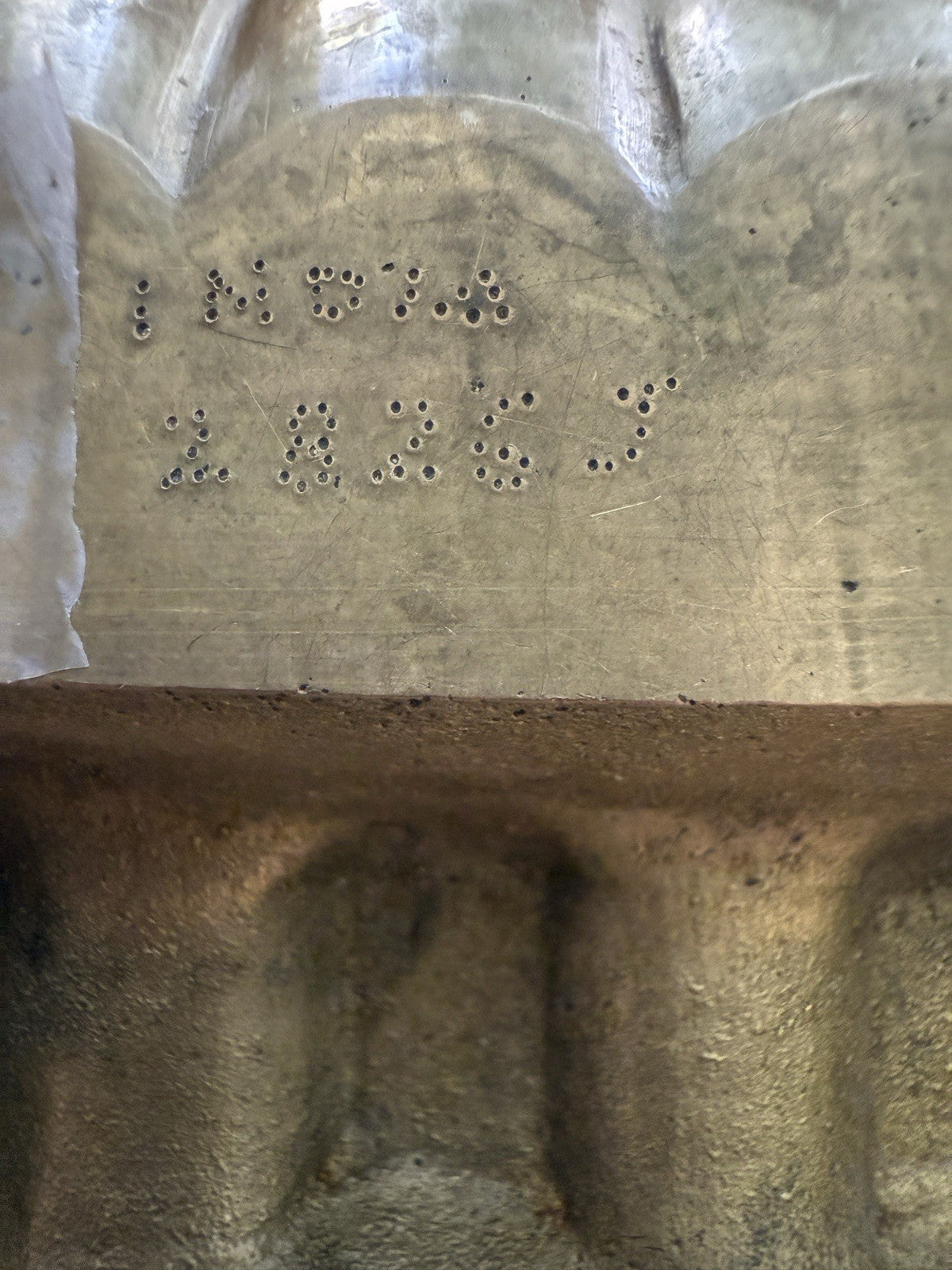 Ashtray Marked India Art Nouveau Ornate Brass Antique