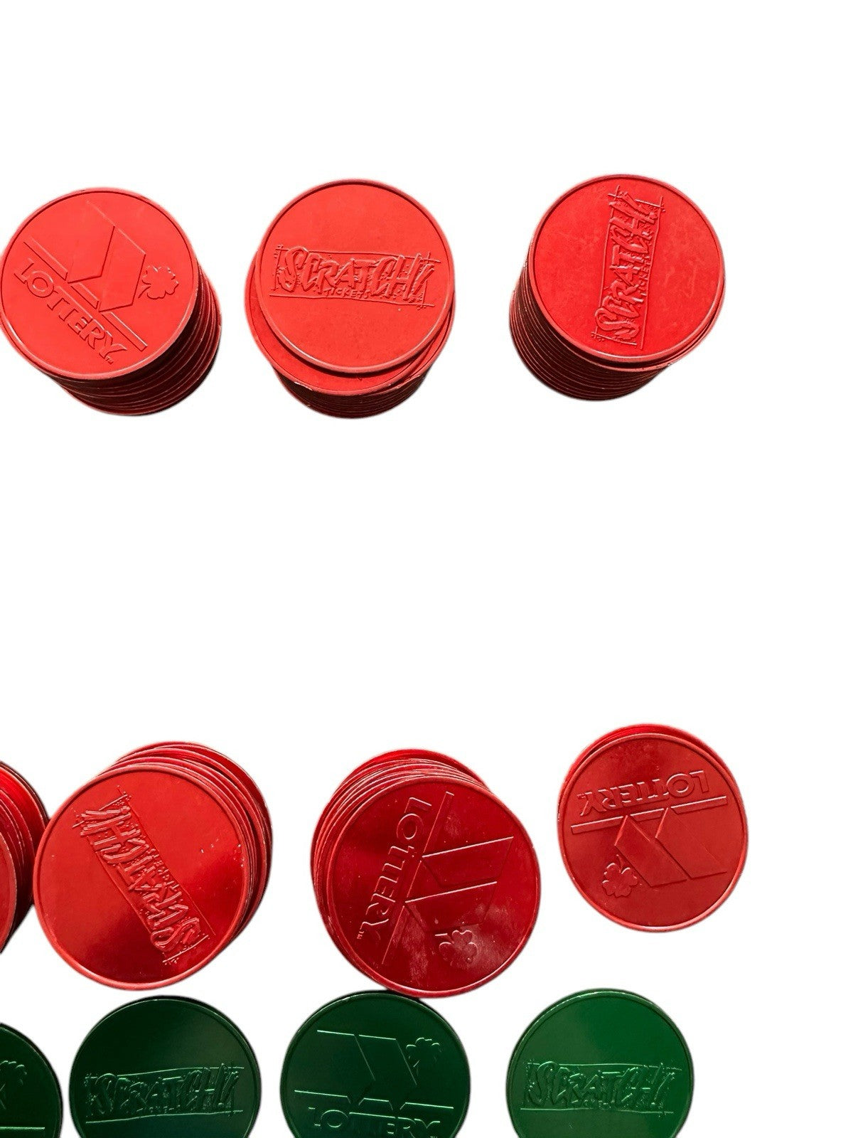 Coin Scratchers Washington State Lottery Lot 160 Red, 6 Green Preowned