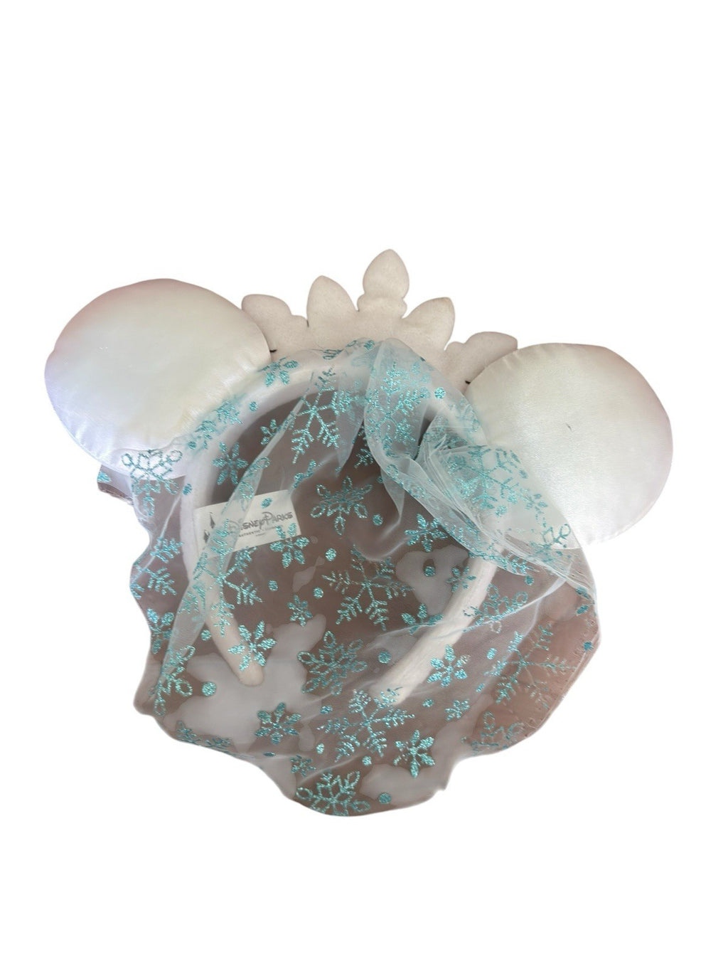 Disney Parks Mickey Mouse Frozen Ears Veiled Headband Crystal Princess Elsa