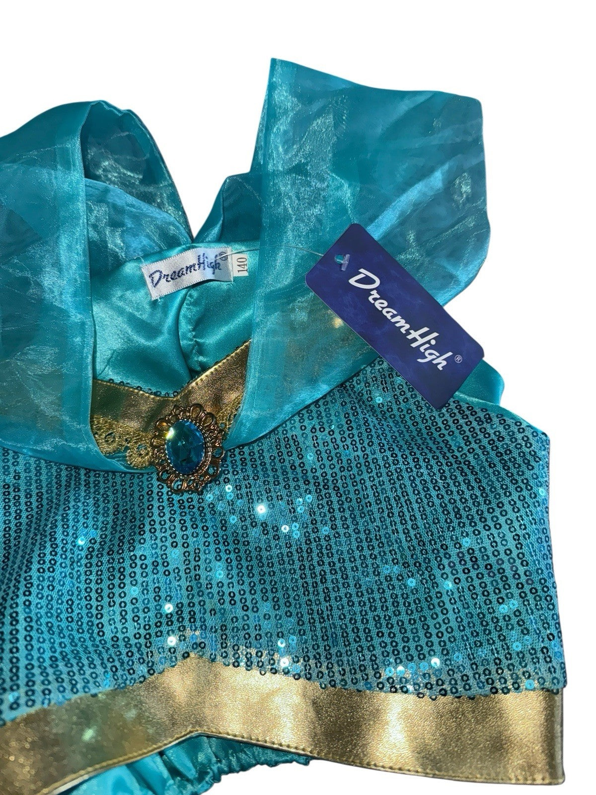 Disney Aladdin Princess Jasmine Costume 7-8 Blue Top And Bottom