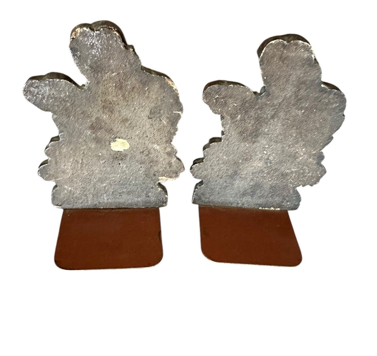 Bookends Syroco Wood Composite Ferns And Flora Mid Century Modern Made USA Vinyl