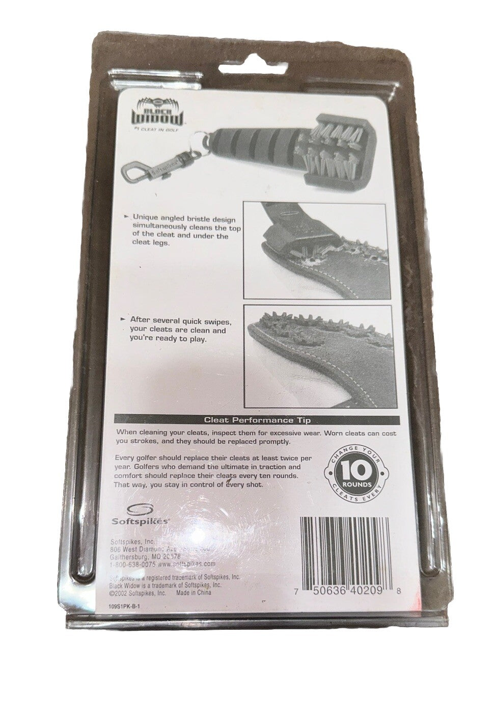 Cleat Brush Black Widow Golf Ultimate New