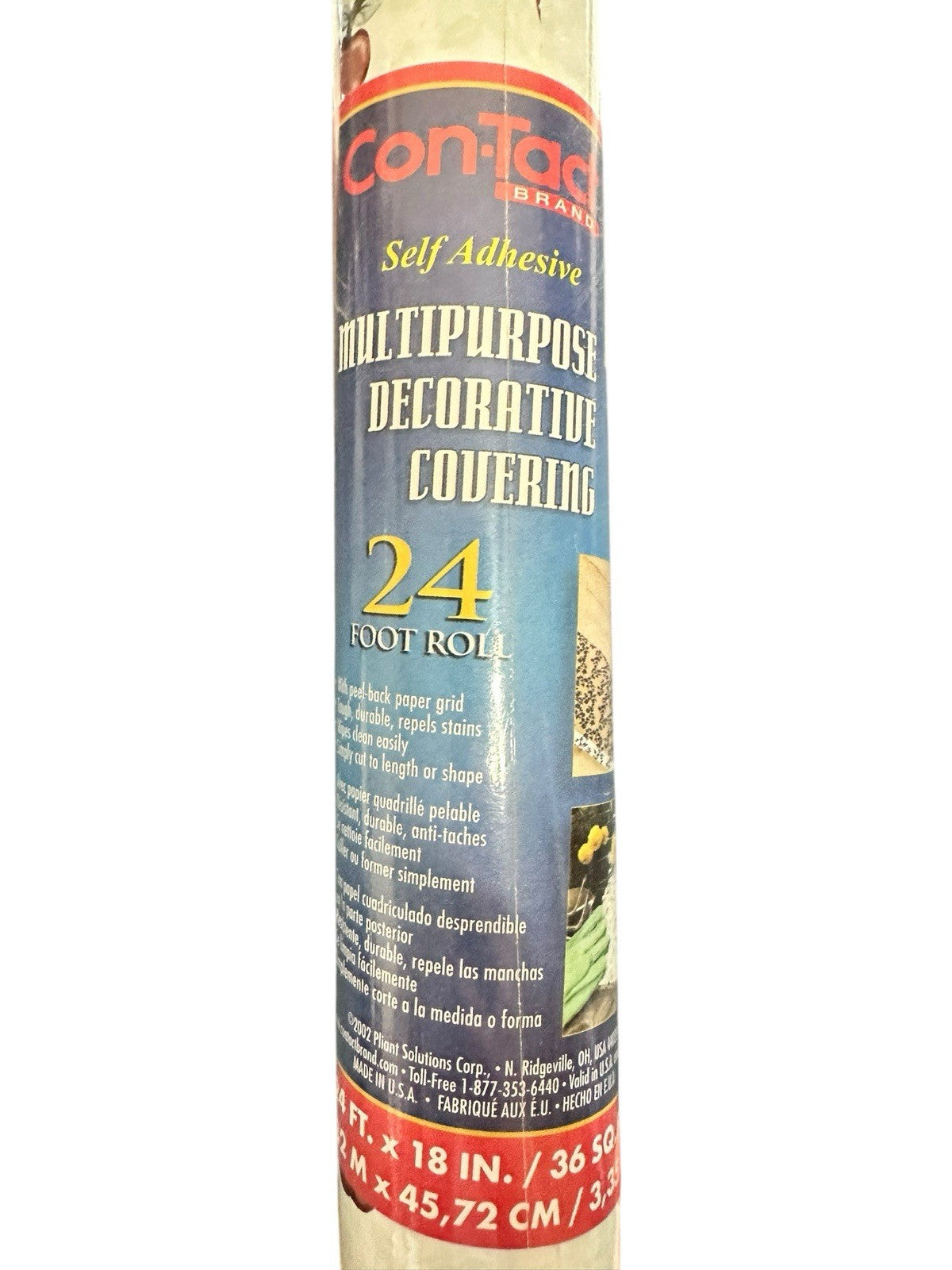 Con-Tact Self Adhesive Decorative Contact Paper Apple Dapple Print 24’ 2002 New