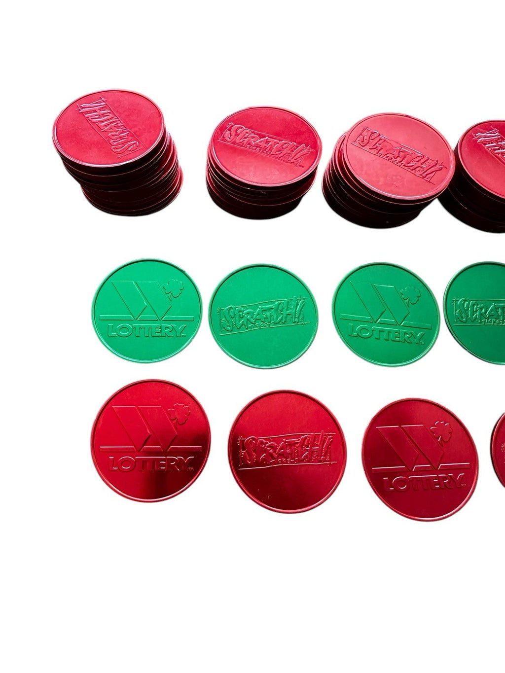 Coin Scratchers Washington State Lottery Lot 160 Red, 6 Green Preowned