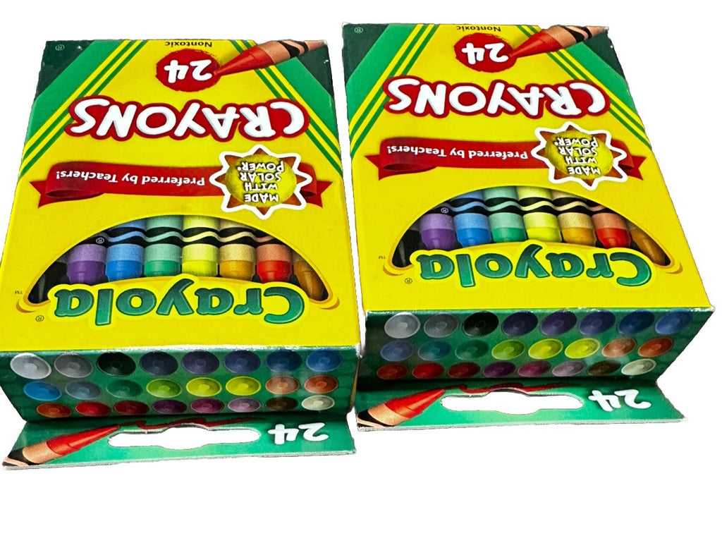 Crayola Crayons 24 Pack Lot Of 2 Nontoxic 48 Total Crayons New