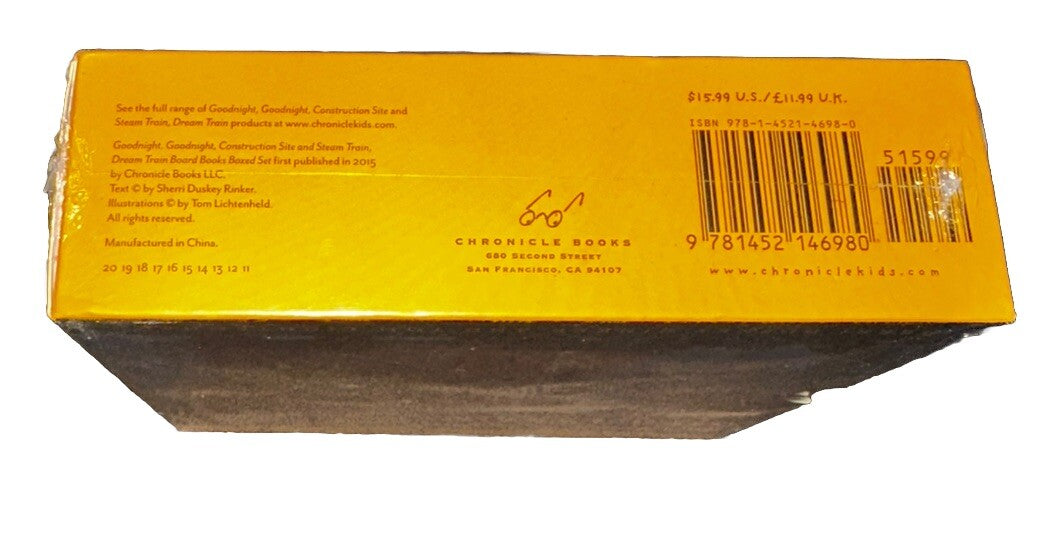 Books Goodnight, Goodnight, Construction Site and Steam Train Dream Train Board