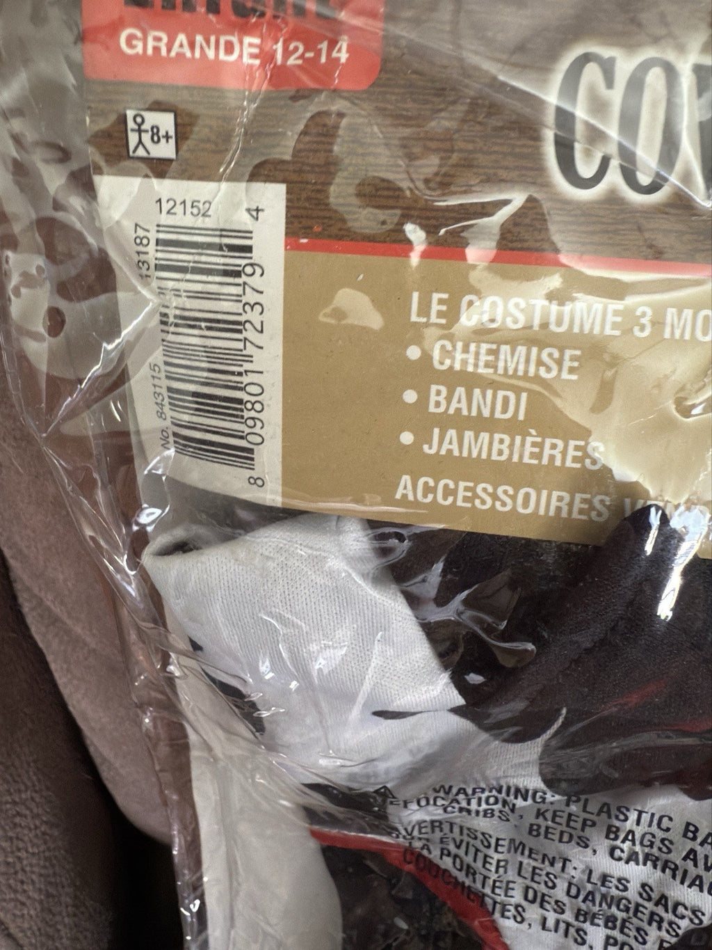 Cool Cowboy Costume Child L(12-14) New