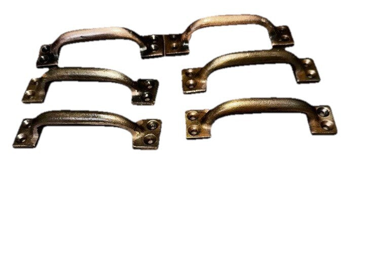 Drawer Pulls Rustic 4" Qty-6 Original Antique Cast Iron Vintage