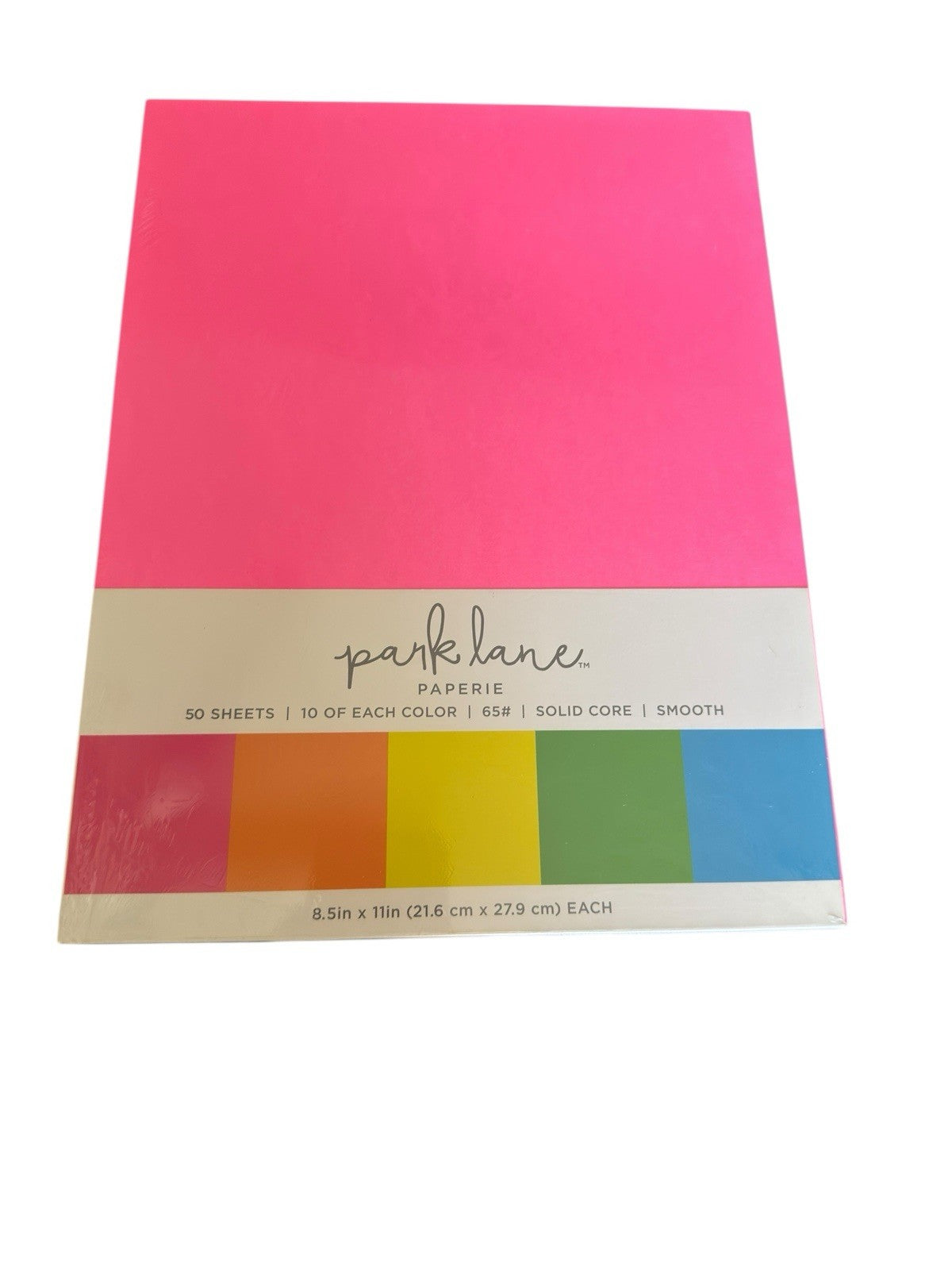 Cardstock 50 Sheet 8.50”x11 Smooth Mulitcolor Pack by Park Lane New