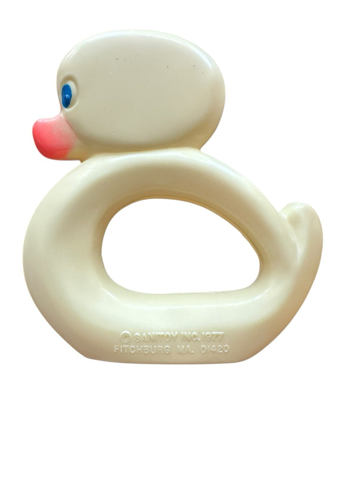 Baby Rattles Clown Monkey Duck Bear 4 Piece Lot Vintage