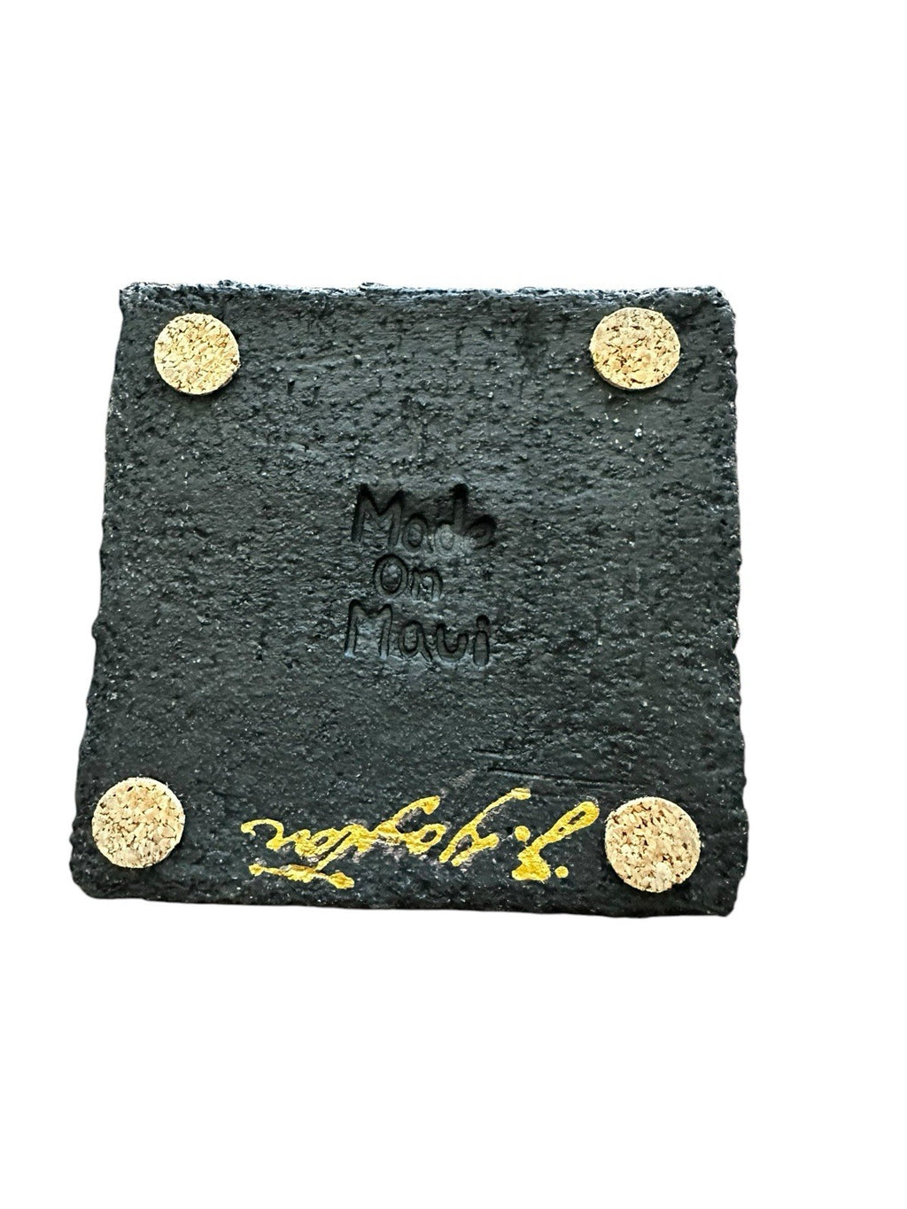 Coasters Ben Diller & J Yaytan Hawaii Heavy Lava Texture Signed Set Of 3