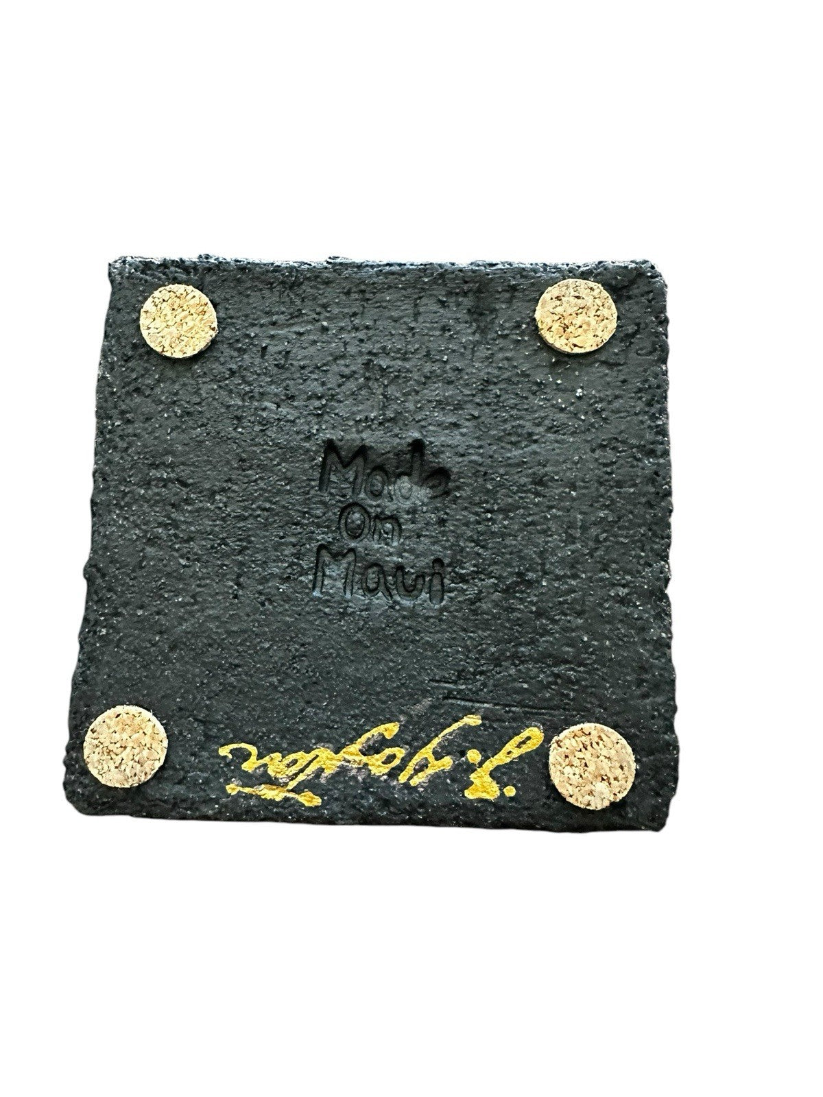 Coasters Ben Diller & J Yaytan Hawaii Heavy Lava Texture Signed Set Of 3