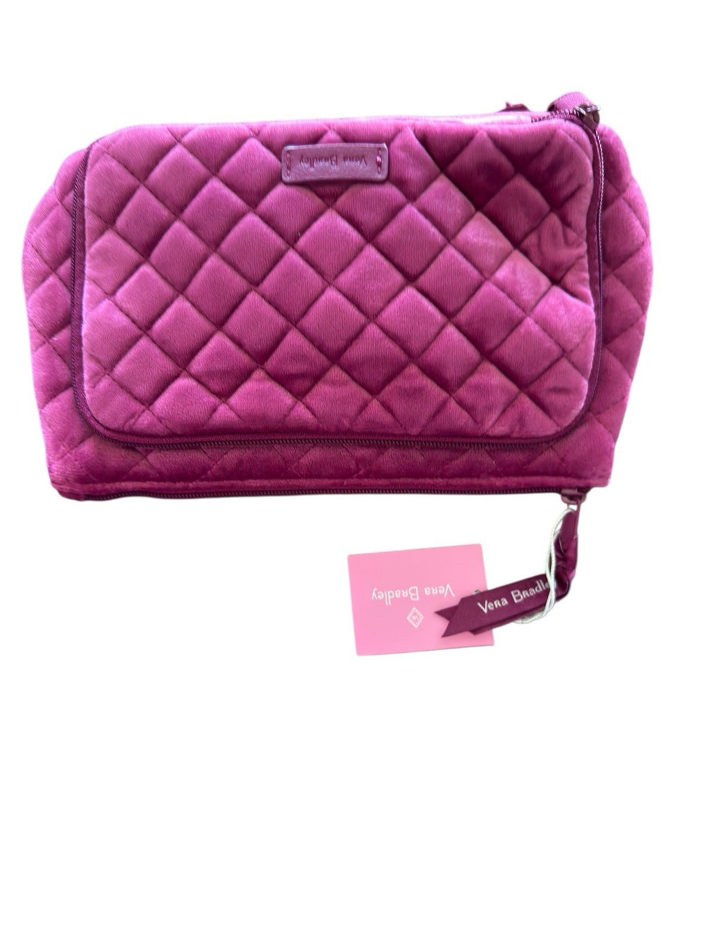 Cosmetic/Makeup Organizer Vera Bradley "Majestic Magenta" Quilted Velvet NWT