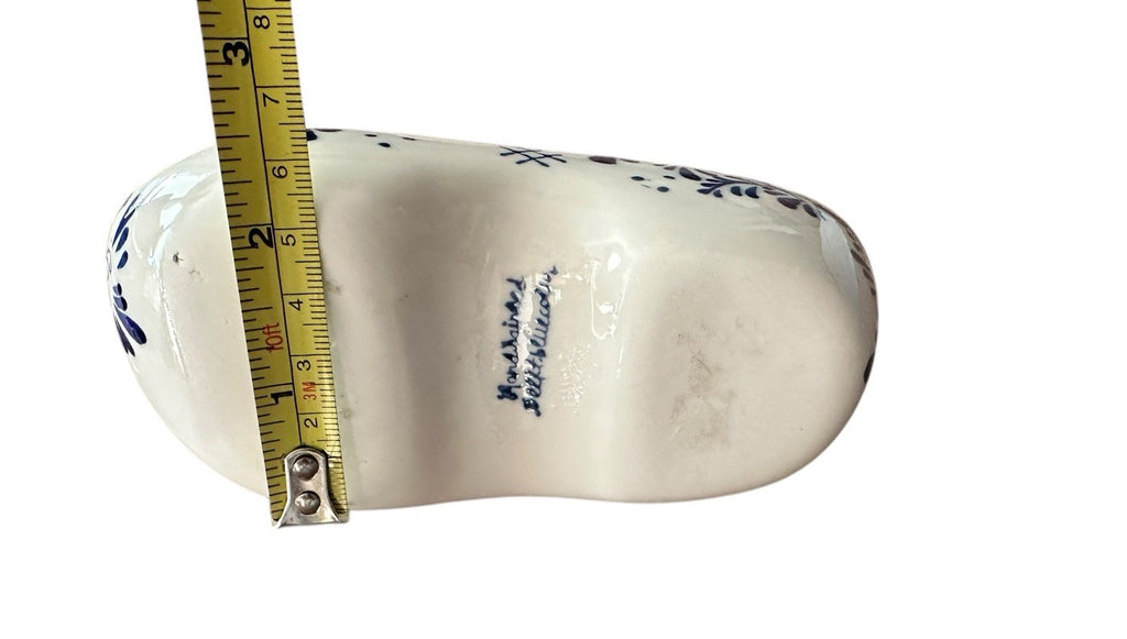 Ashtray Hand Painted 6” Blue And White Windmill Delft Pottery Shoe Planter, Vtg