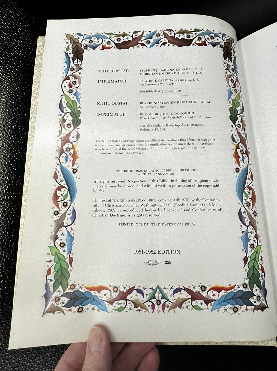 Bible Edition Catholic New American Preowned Vintage