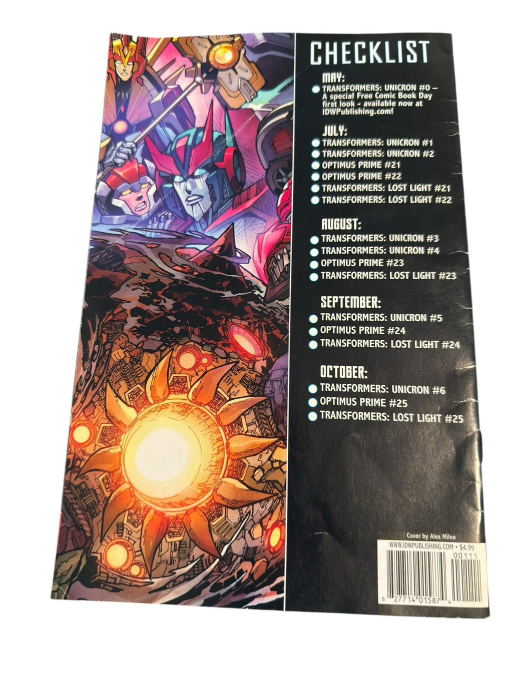 Comic Transformers Unicron No.1 July 2018 First Printing IDW Preowned