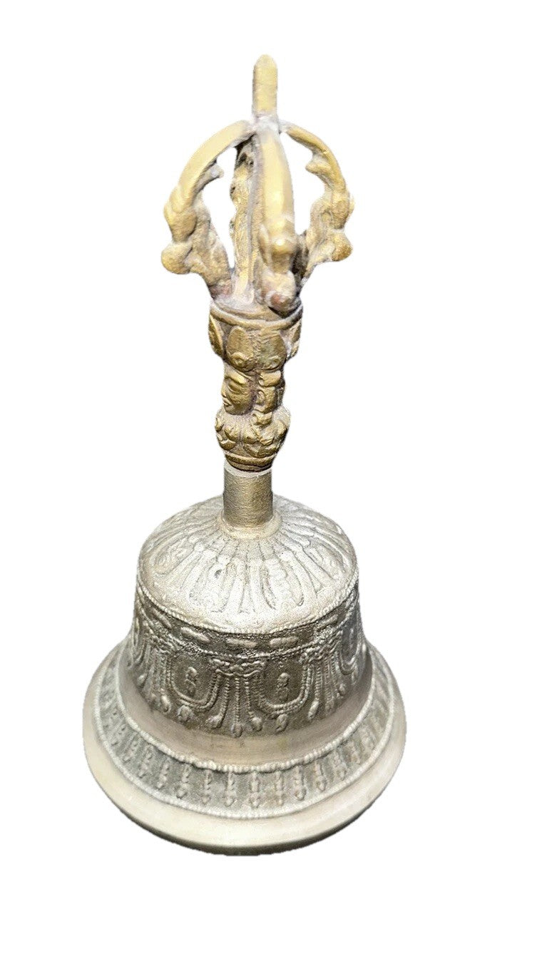 Antique/Vintage Bell Bronze Buddhist Tibetan Ritual Temple 6.5” Patina