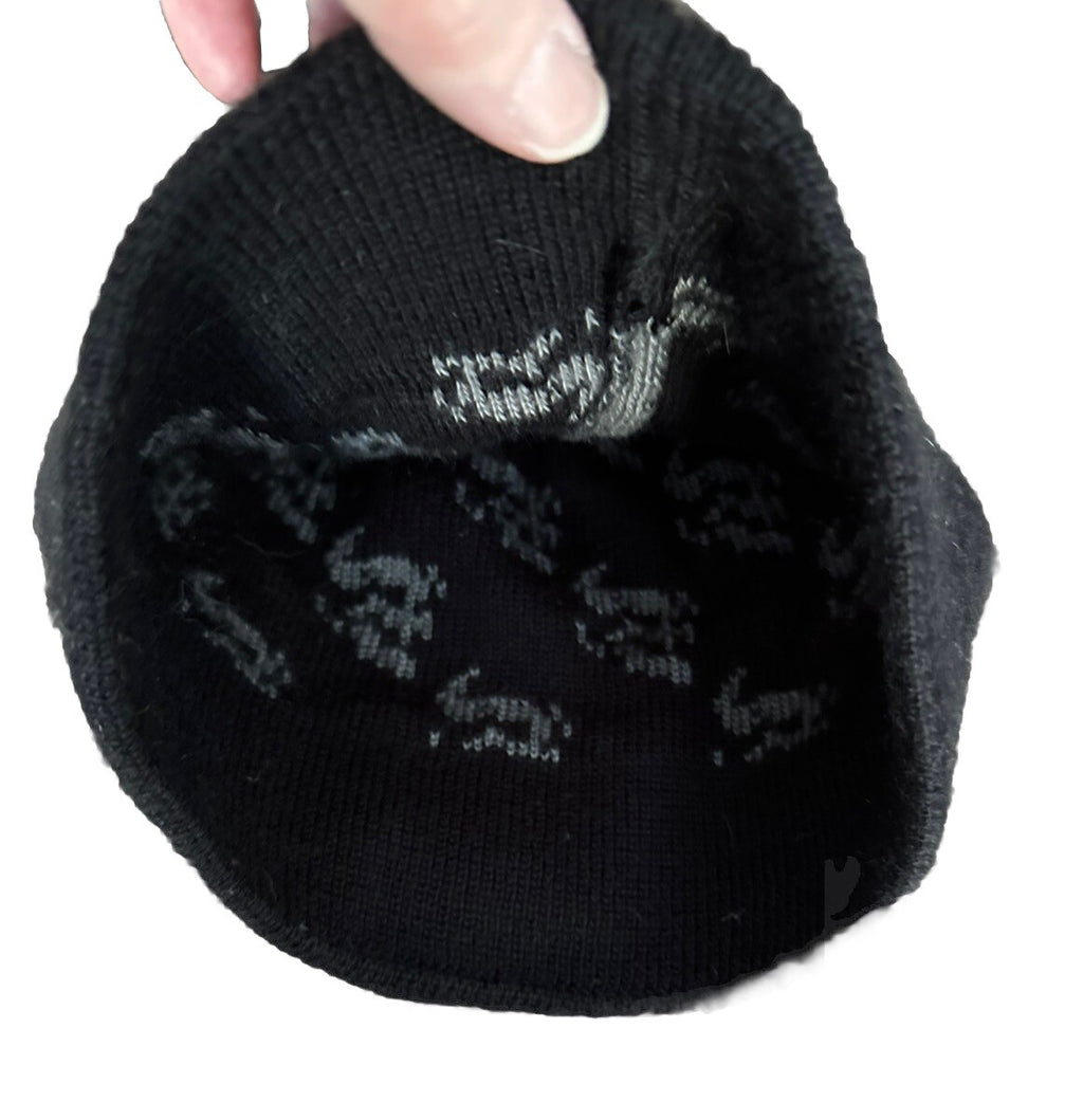 Beanie Activision Ruin Skull Grey And Black Preowned