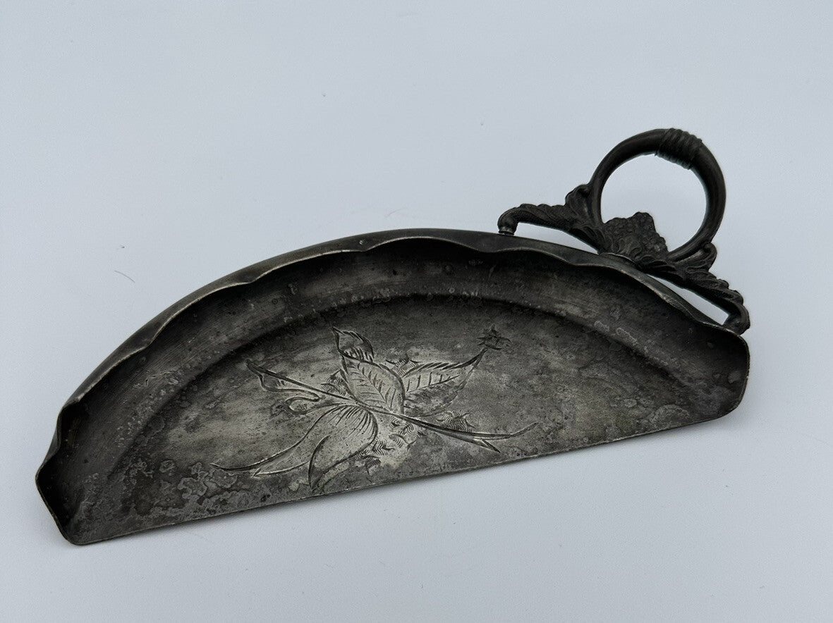 Antique Crumb Pan Amsterdam Quadruple Plate Silver Co Floral Pattern 1900-1940