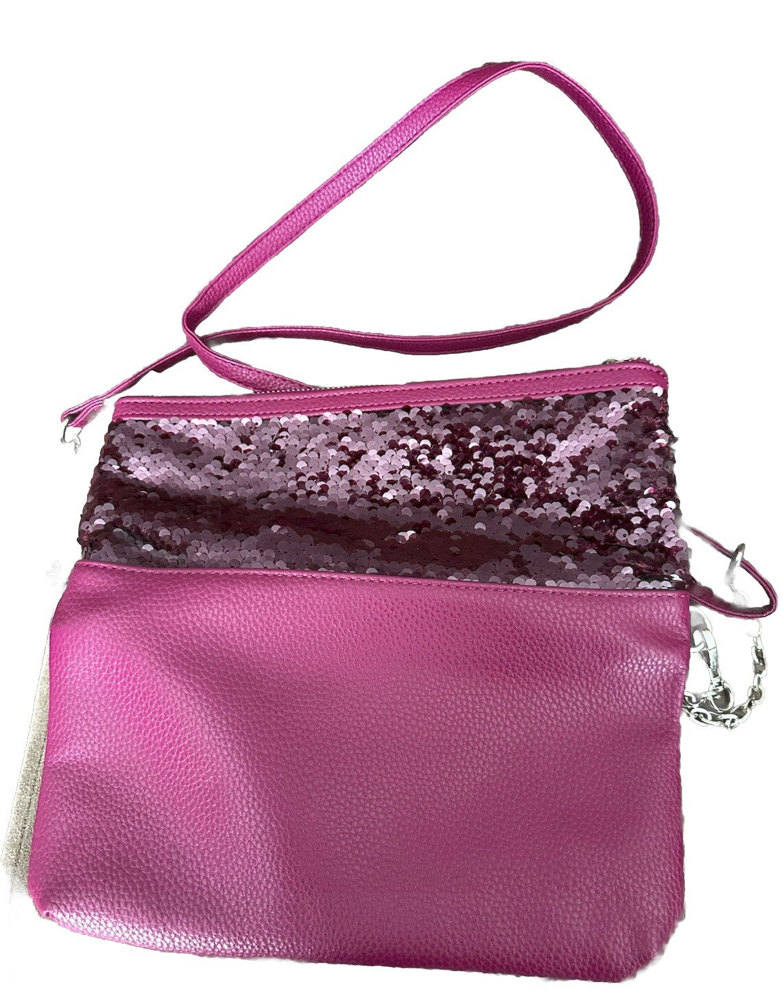 Clutch In Crushed Berry Pebble Preowned Thirty-One Forever Fold Over