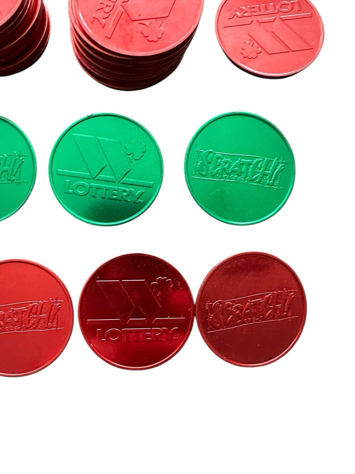 Coin Scratchers Washington State Lottery Lot 160 Red, 6 Green Preowned