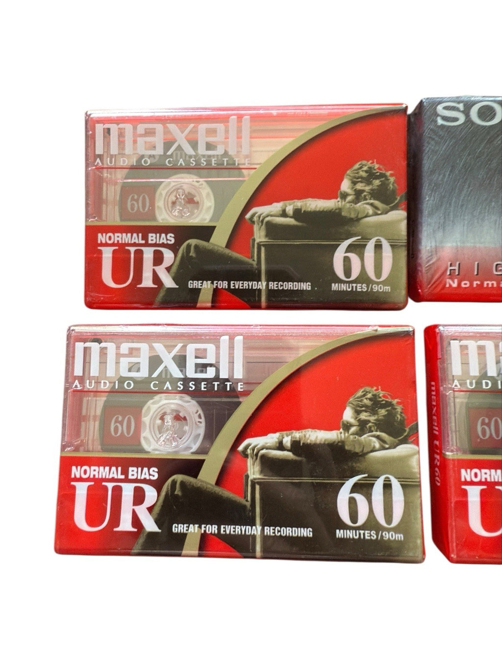 Cassette Maxwell Audio Recording Tapes UR 60 Factory Sealed 4 Piece Lot New