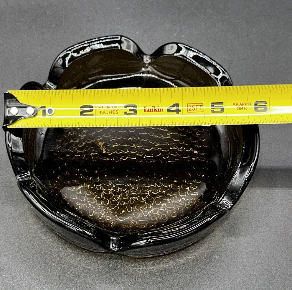 Ashtray/Trinket bowl 5" x  1" Cigar Anchor Hocking Brown Vintage