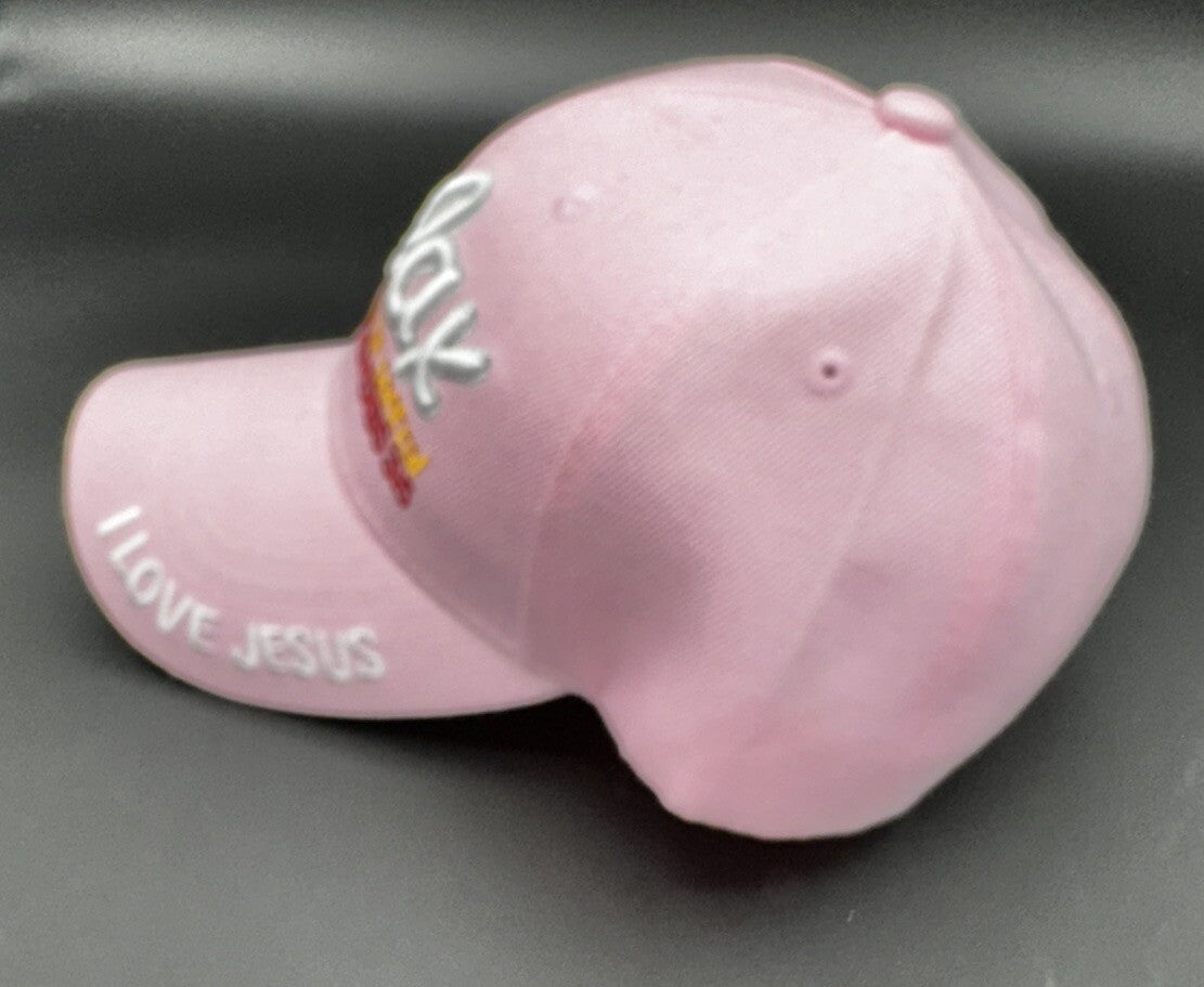 Baseball Hat Relax God is in Control Proverb 3:5 White Denim Christian Cap