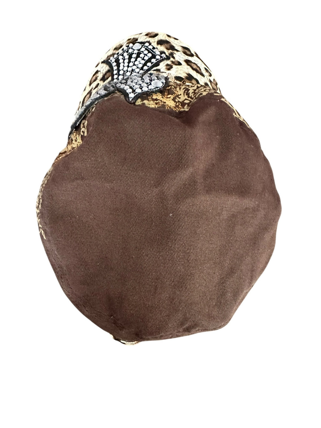 Baseball Hat Cap Women's KB Ethos Jeweled Beaded Cross Brown Embroidered Rodeo