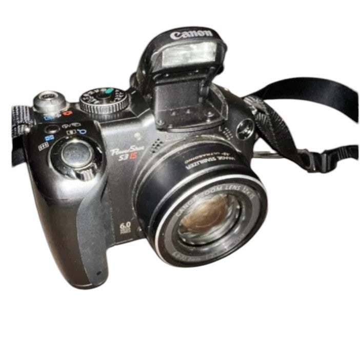 Canon PowerShot Camera S3 IS 6MP 12x IS Zoom Digital Bridge AA Battery Powered